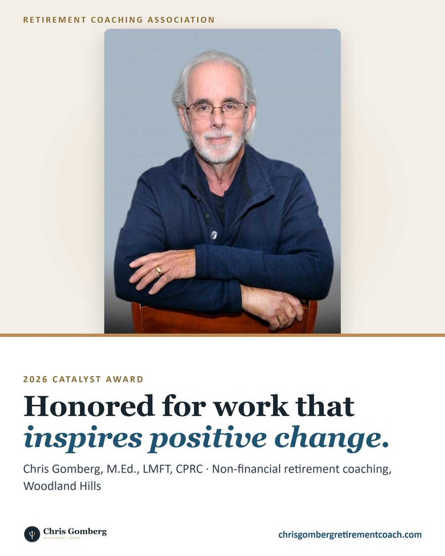 Chris Gomberg, 2026 Retirement Coaching Association Catalyst Award